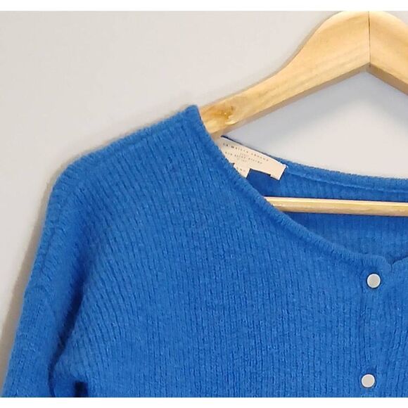 Sezane womens medium sweater kid mohair baby alpaca ocean sky blue - Picture 4 of 9